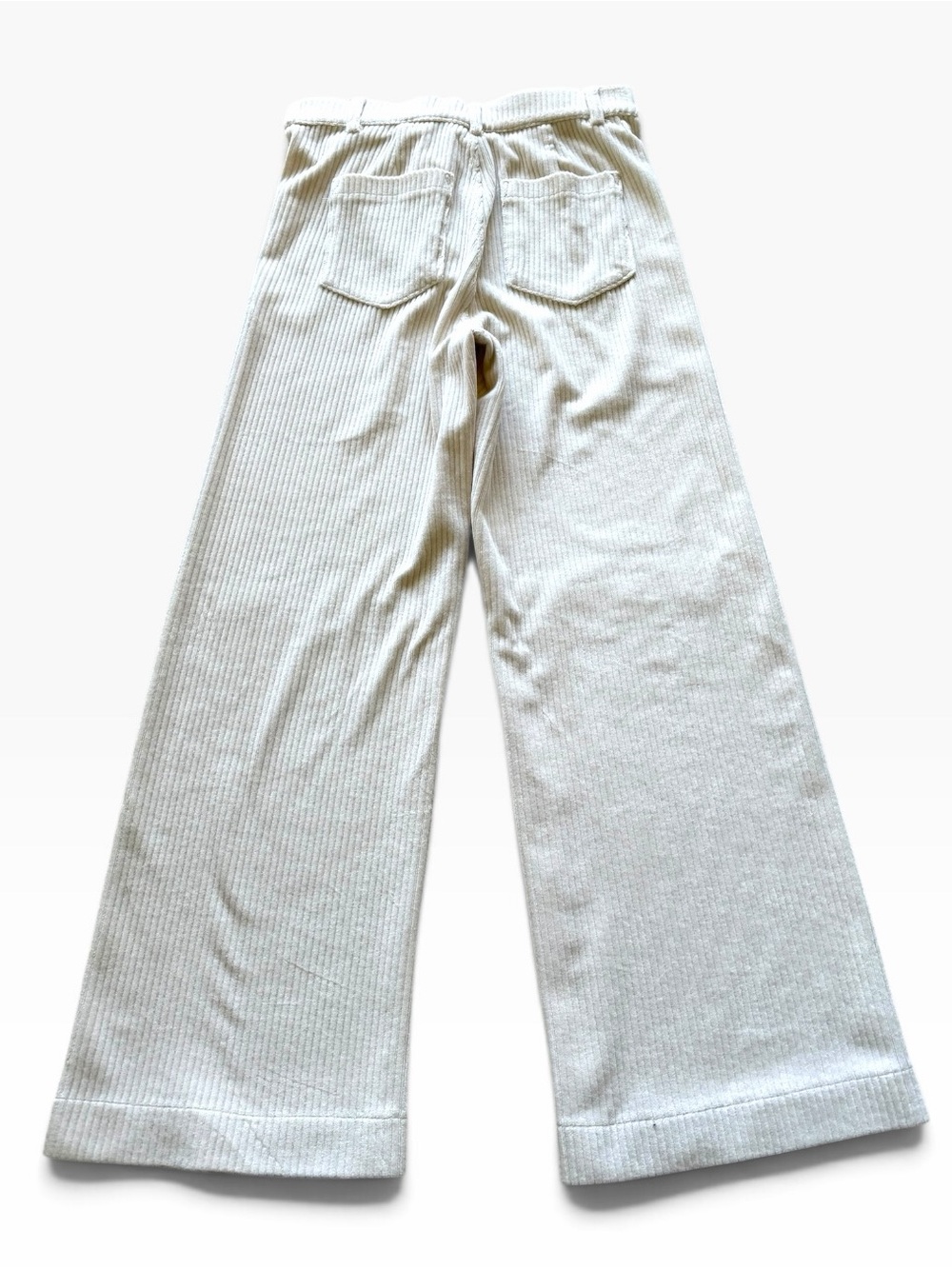 Z Supply Prospect Knit Cord Pant Off White Wide Leg Trousers Size Medium - Picture 6 of 8